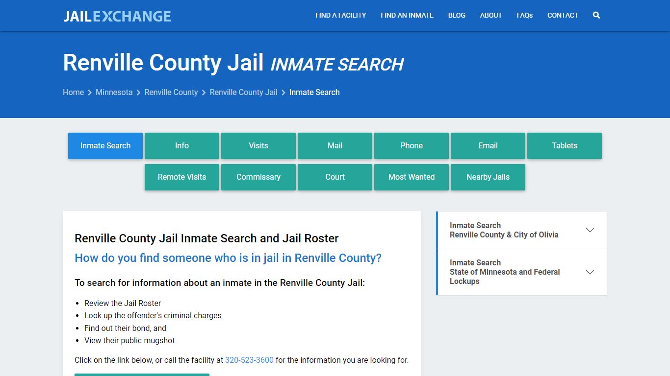 Inmate Search: Roster & Mugshots - Renville County Jail, MN